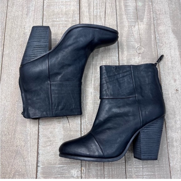 Rag&Bone Newbury Boots; EUC(Wore1x)Continental Black Stacked Heel - Picture 4 of 6